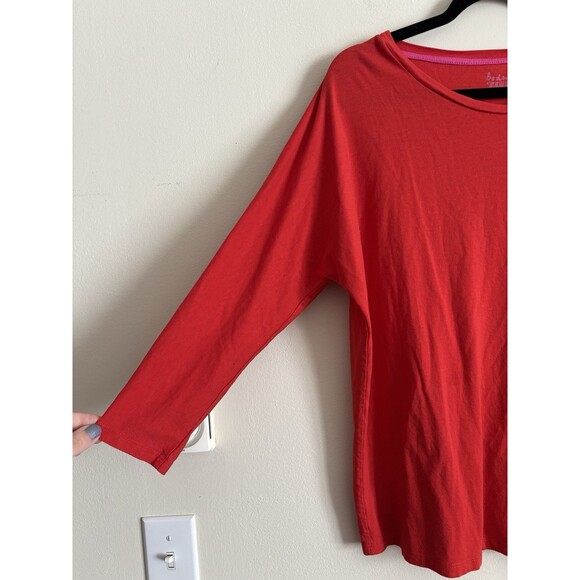 Boden Large US12 A Cup of Tea and My Supersoft‎ Cotton Shirt 3/4 Sleeve Preppy - Picture 4 of 5